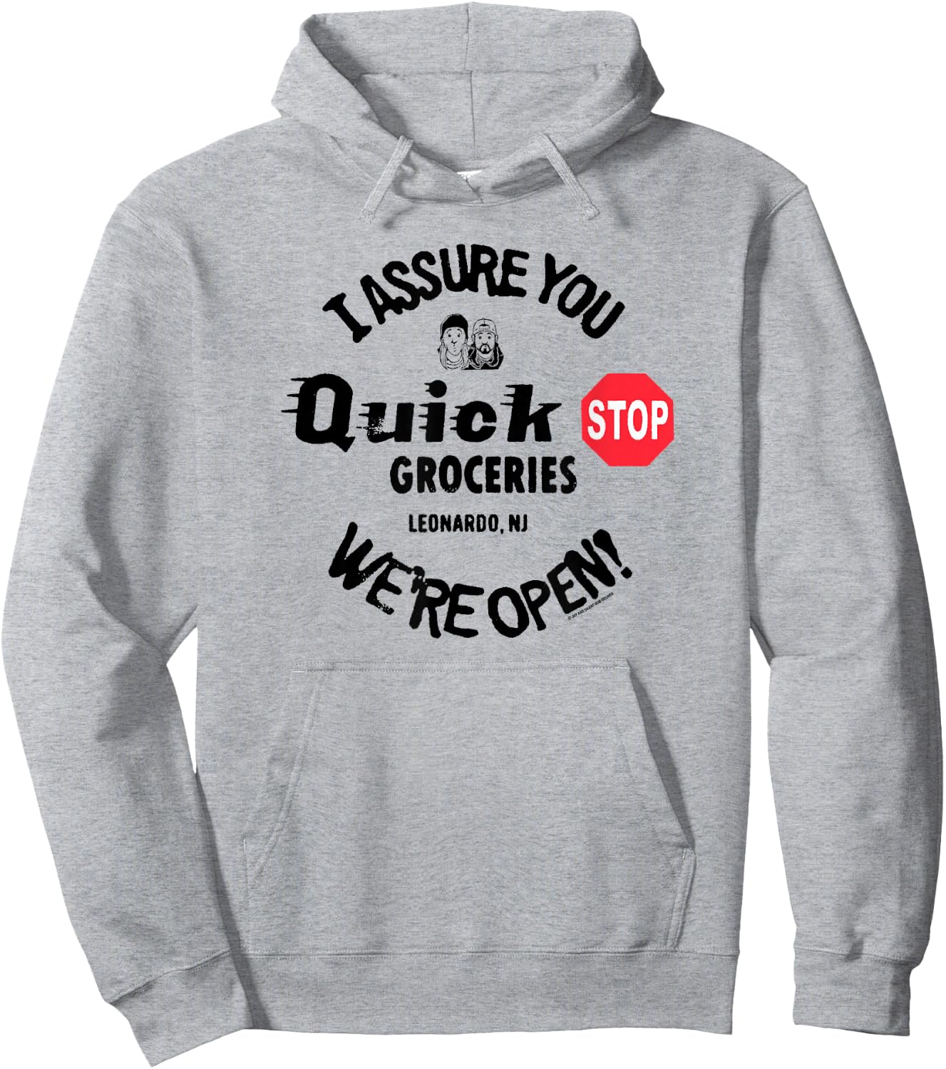 Jay and Silent Bob Quick Stop Groceries Sign Hoodie - Hoodie | Ash