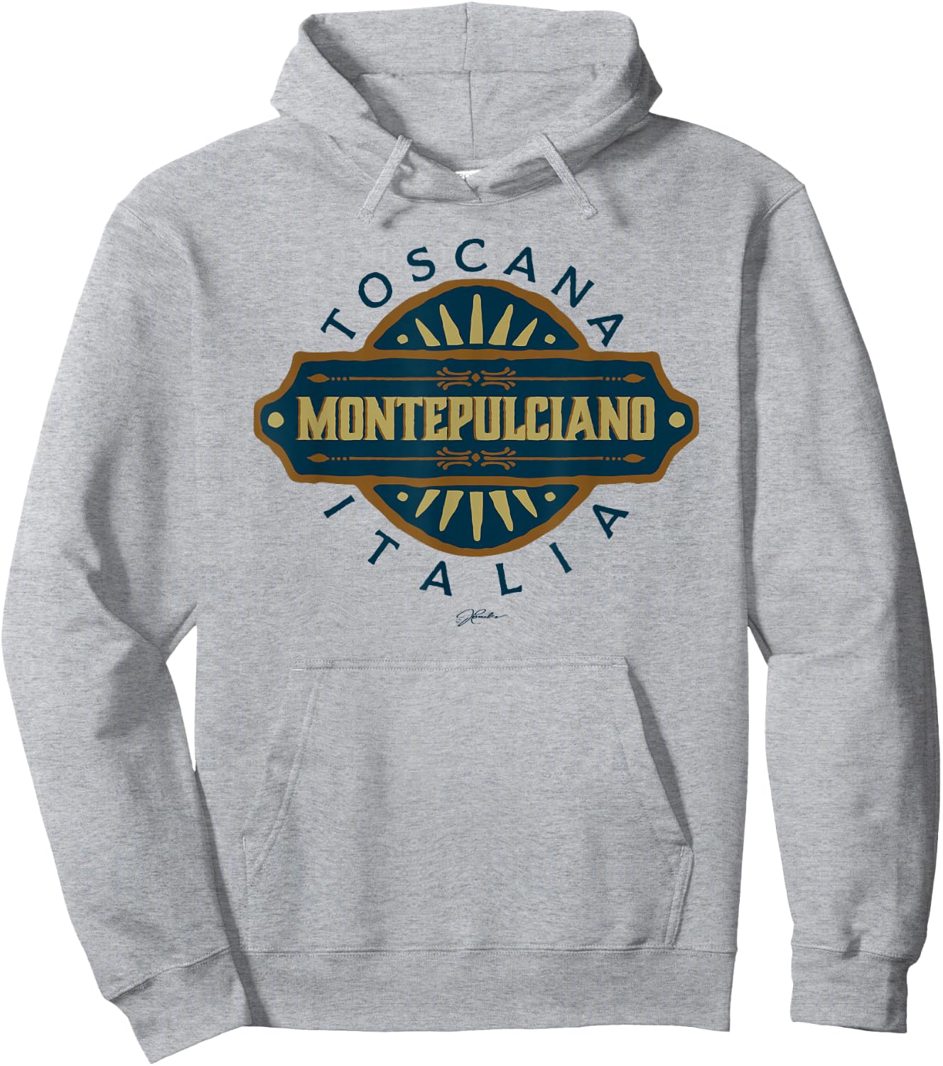 JCombs: Montepulciano, Tuscany, Italy, Retro Hoodie - Hoodie | Ash