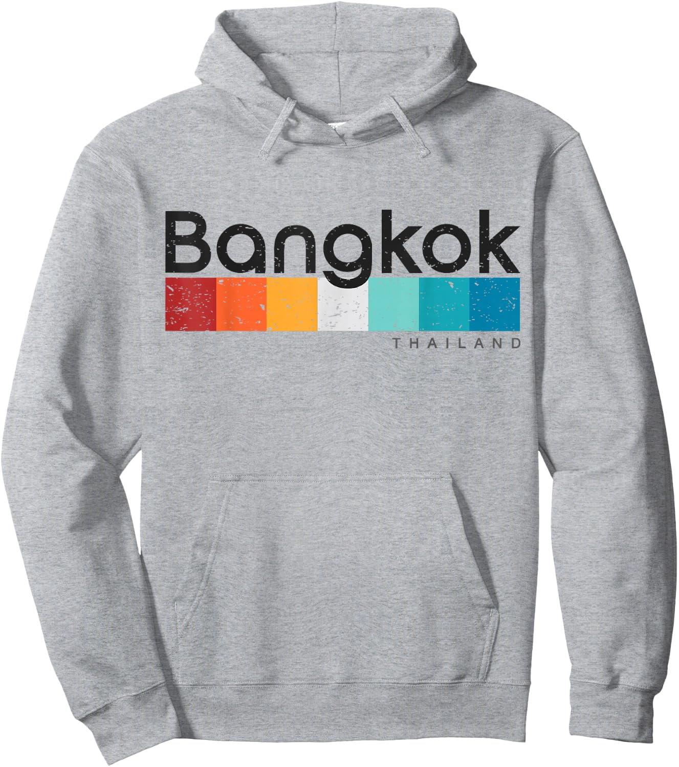 Vintage Bangkok Thailand 1980s Retro Design Hoodie - Hoodie | Ash