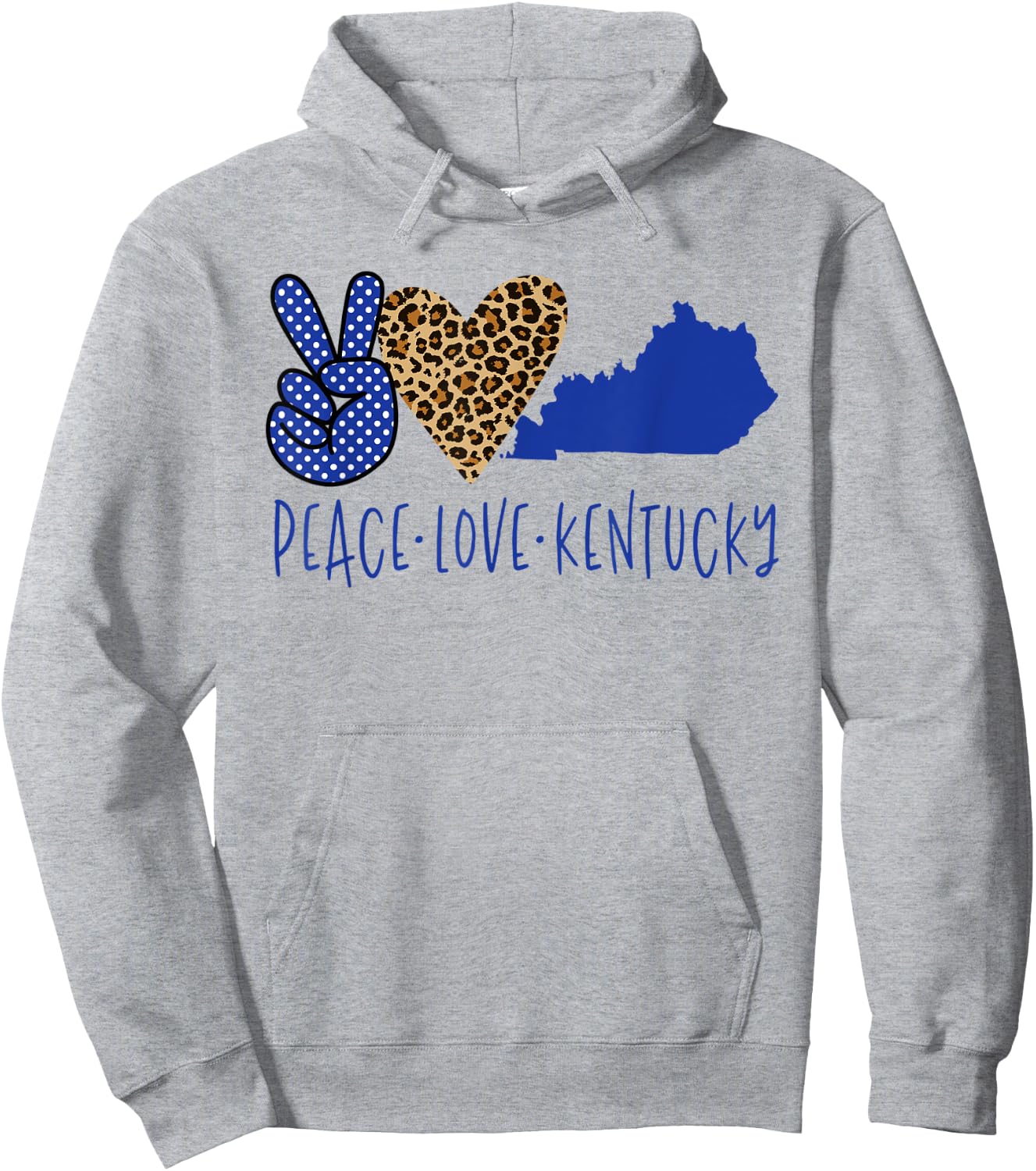 Peace Love Kentucky Hoodie - Hoodie | Ash