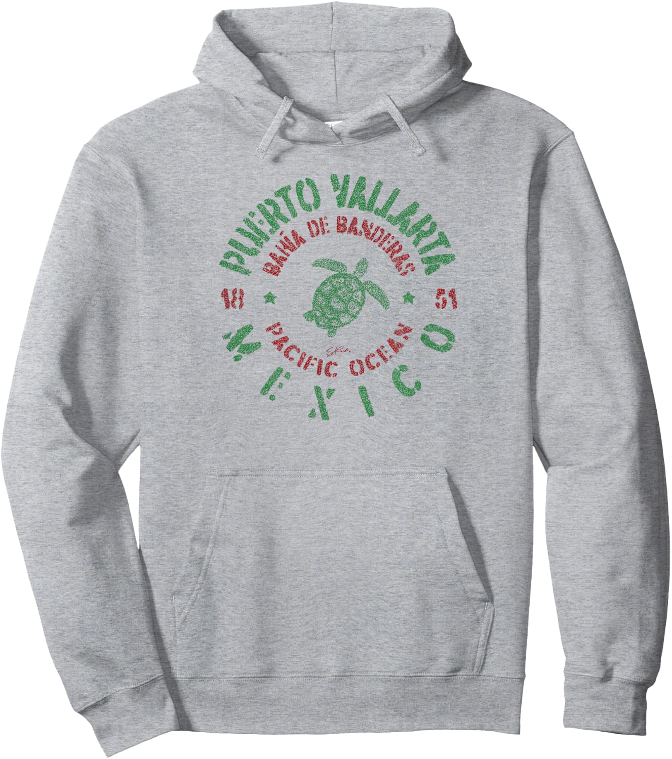 JCombs: Puerto Vallarta, Mexico, with Sea Turtle Hoodie - Hoodie | Ash