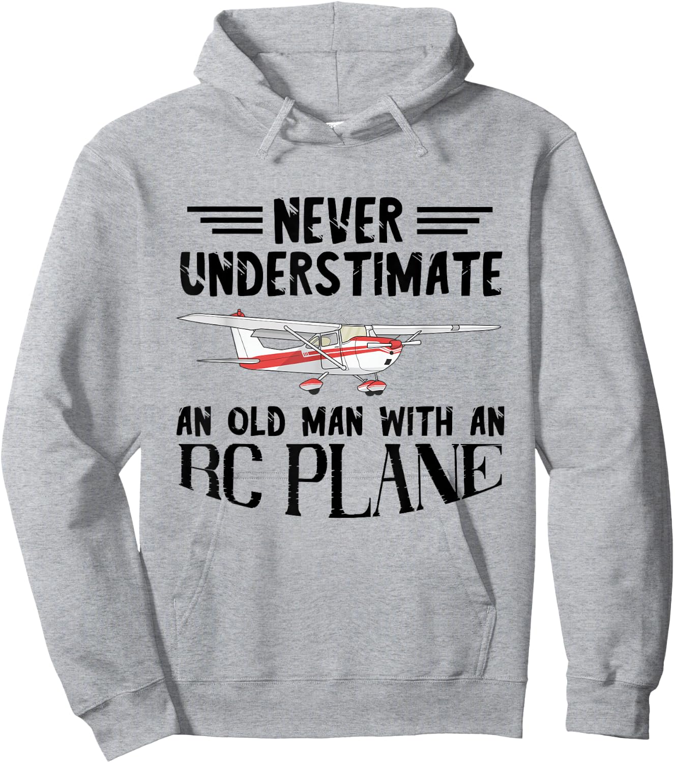 RC Aeroplane Old Man with Many RC Planes Remote Controlled Pilot Hoodie - Hoodie | Ash