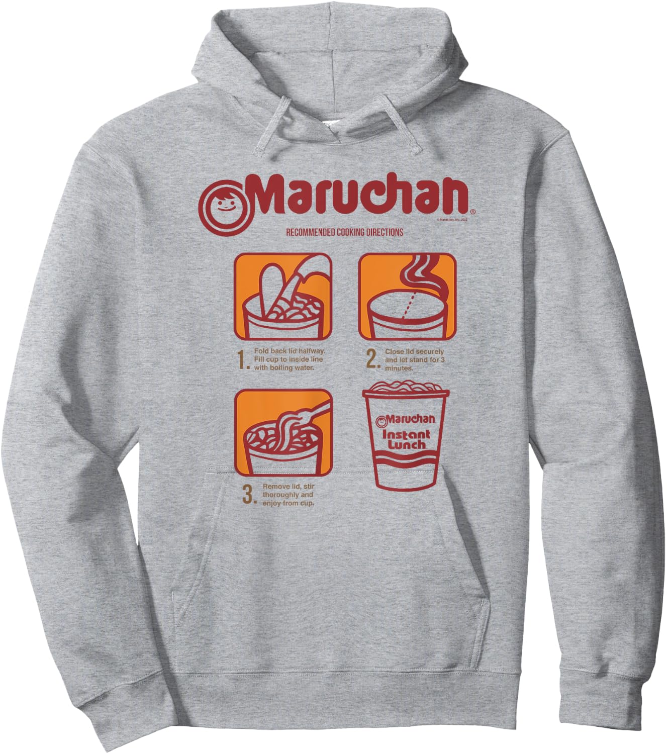 Maruchan Recommended Cooking Directions Poster Hoodie - Hoodie | Ash