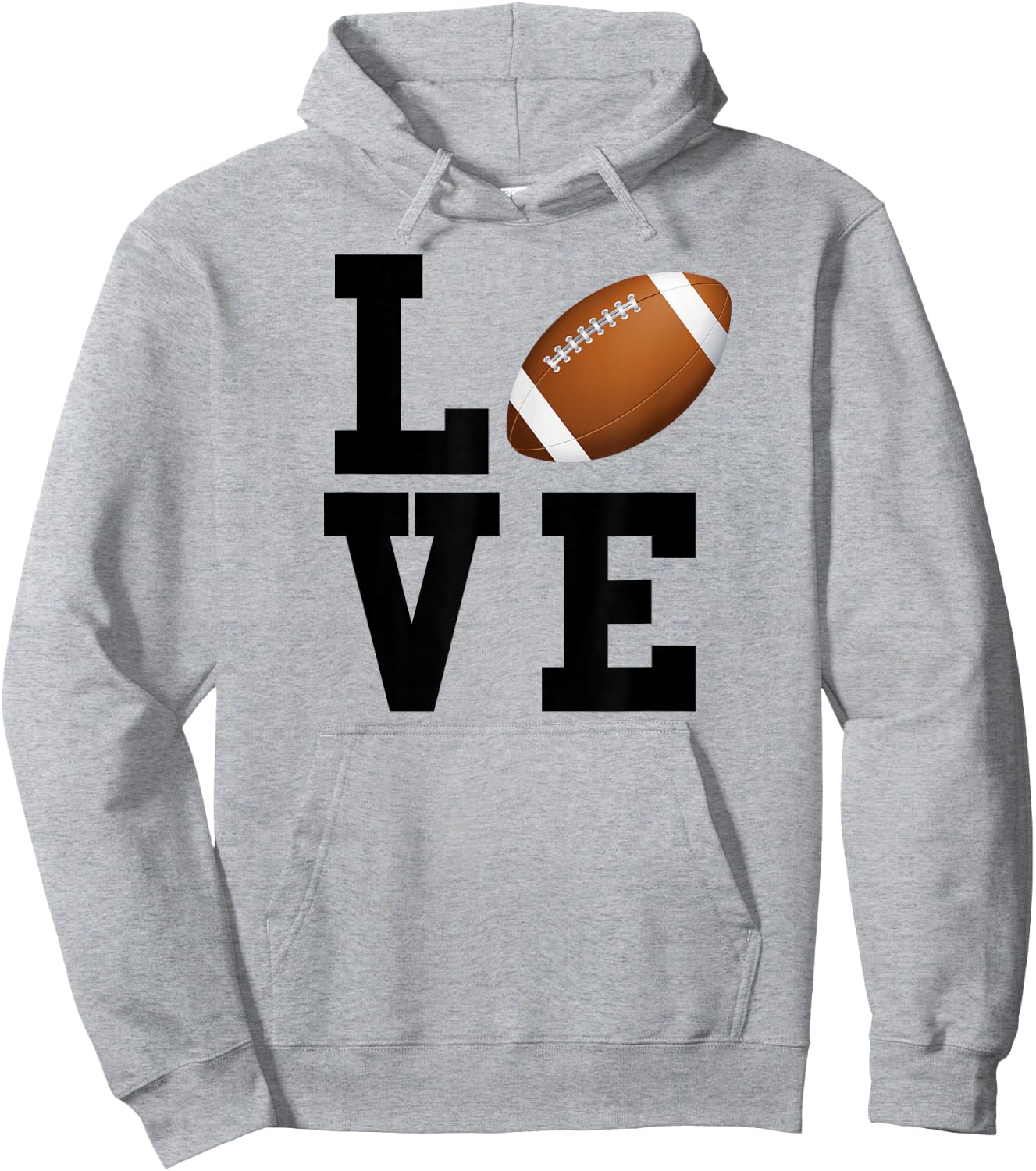 I Love Football Hoodie - Hoodie | Ash