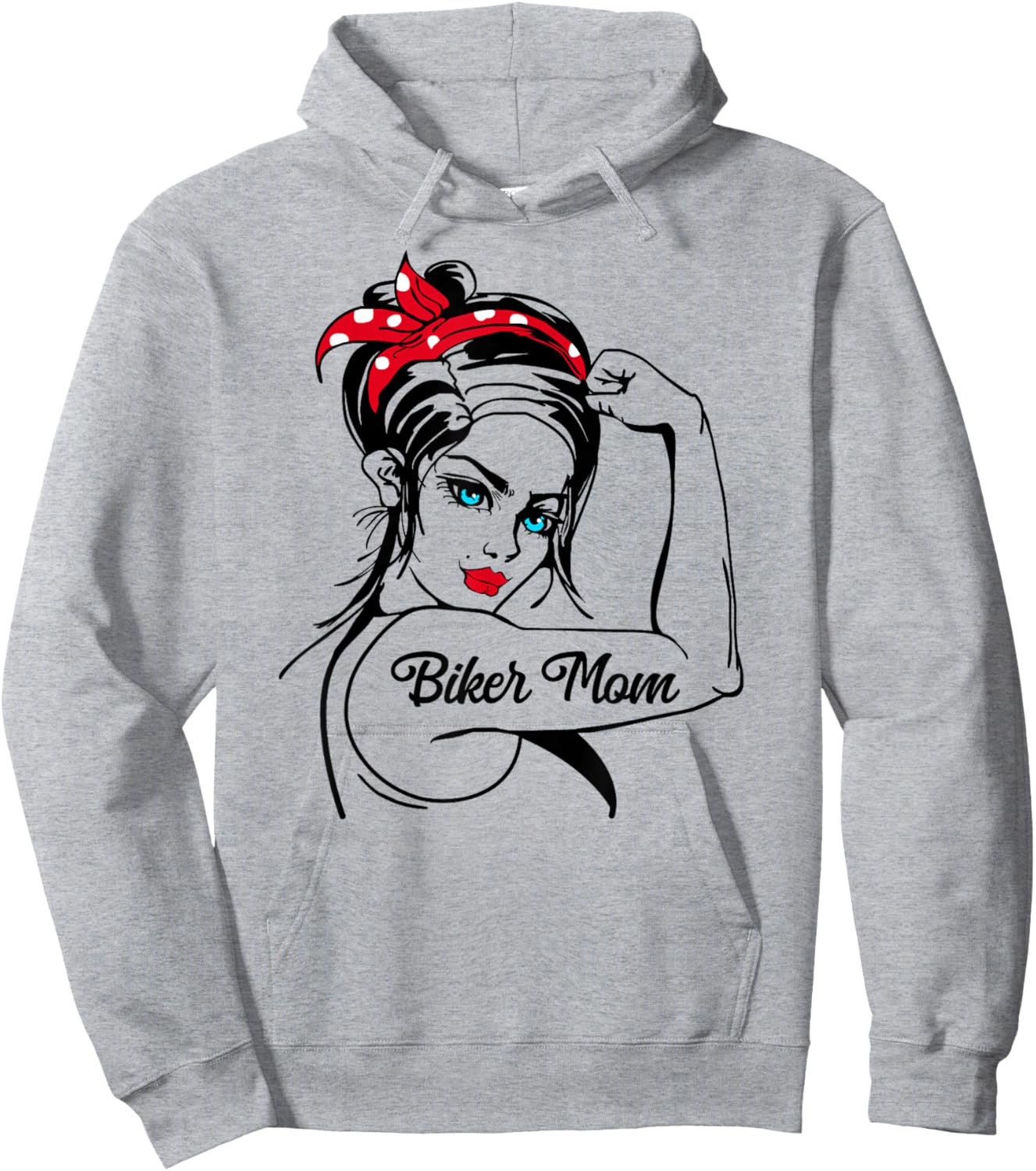 Classic Motorcycle Biker Mom Wife Grandma Hoodie - Hoodie | Ash