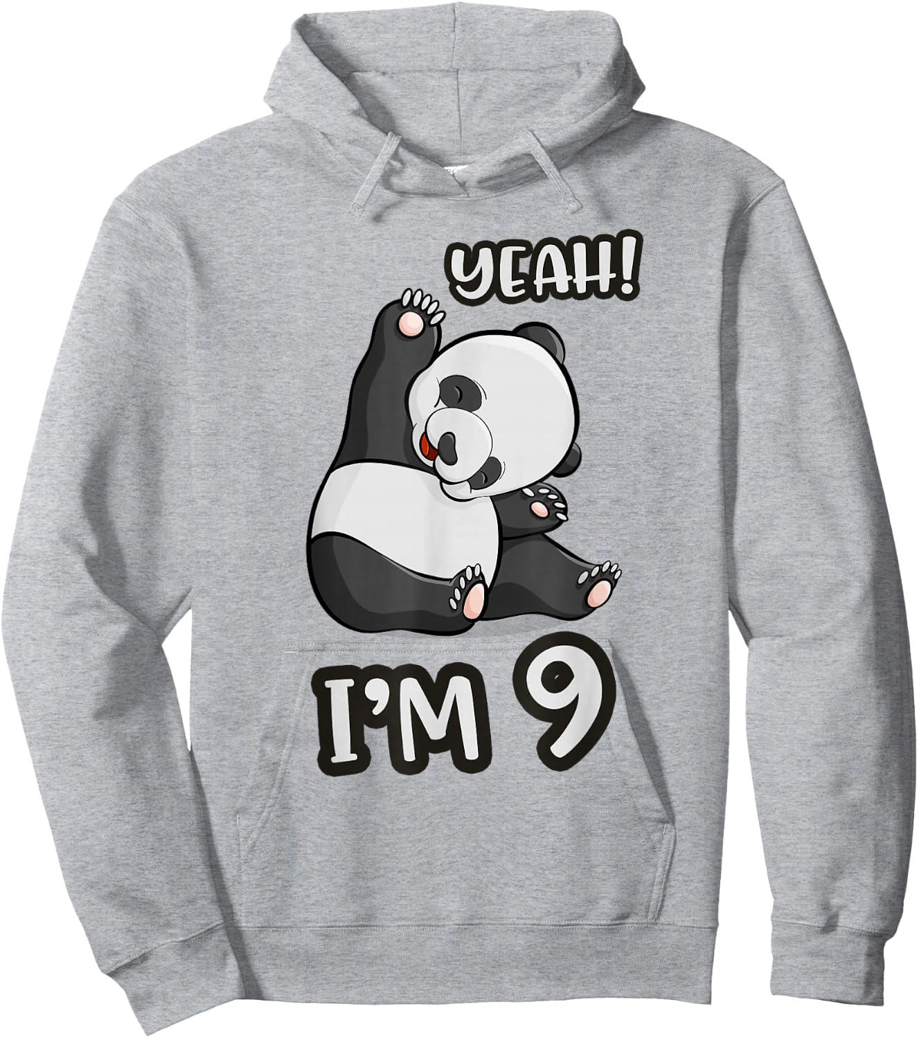 9th Birthday Cute Panda yeah im 9 Years old girl Gif Hoodie - Hoodie | Ash