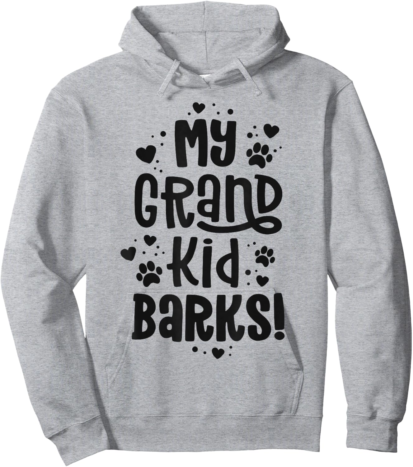 My Grandkid Barks Funny Dog Grandma Shirt Pawma Grand Maw Hoodie - Hoodie | Ash