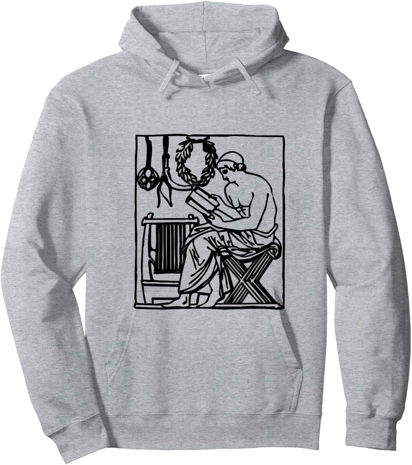 Roman Librarian Library Greek Reading Book Classics Hoodie - Hoodie | Ash