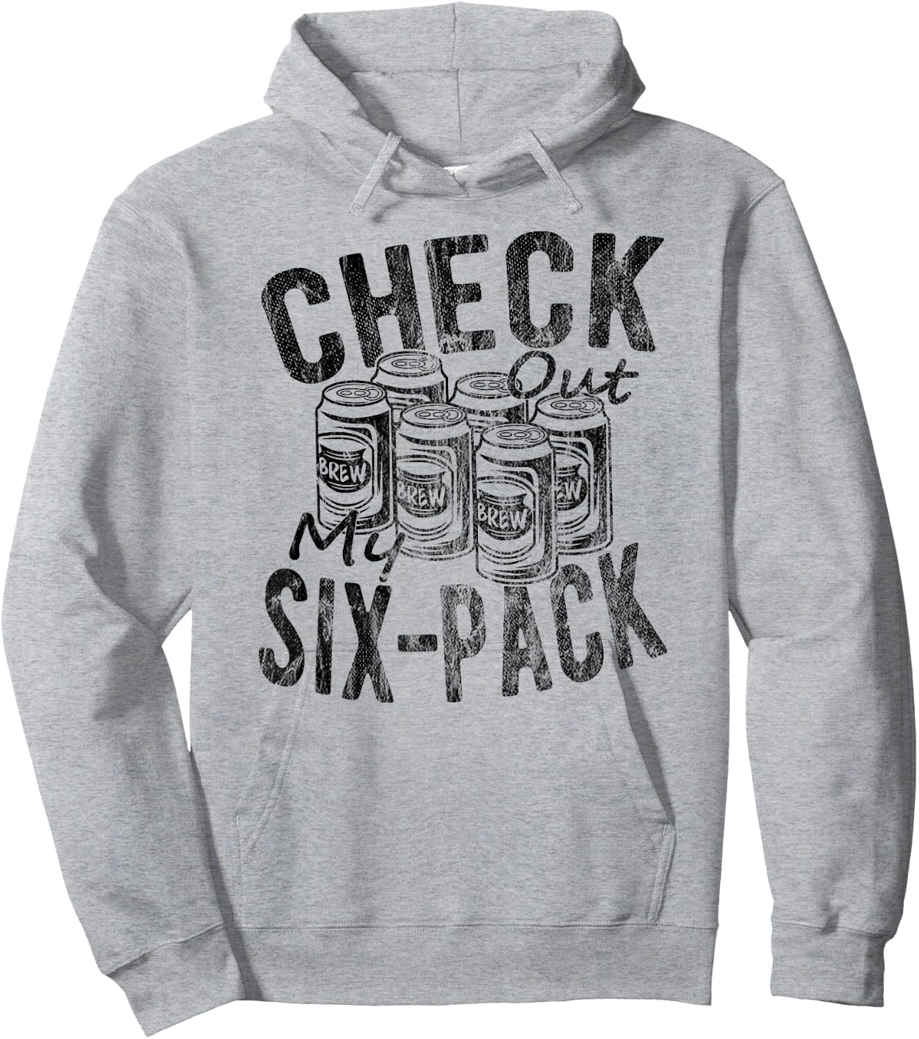 Funny Beer Lover Check Out My Six Pack Funny Novelty Beer Hoodie - Hoodie | Ash