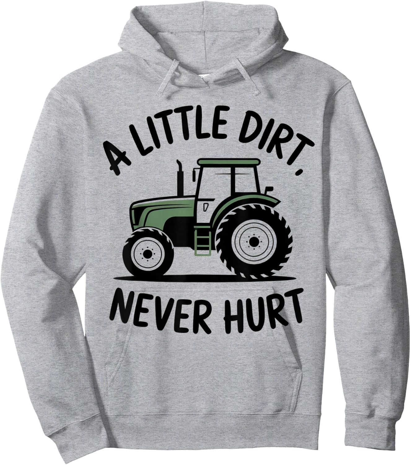 A Little Dirt Never Hurt Trucker Kids Girls Boys Hoodie - Hoodie | Ash