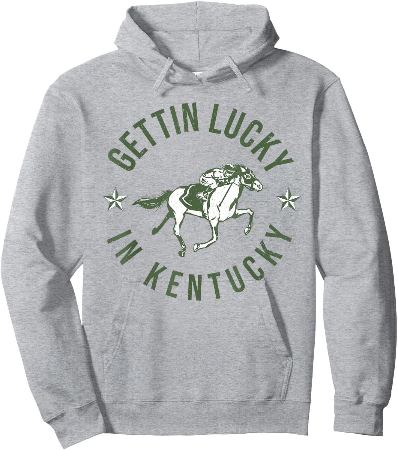 Funny Derby Vintage Getting Lucky In Kentucky Horse Racing Hoodie - Hoodie | Ash