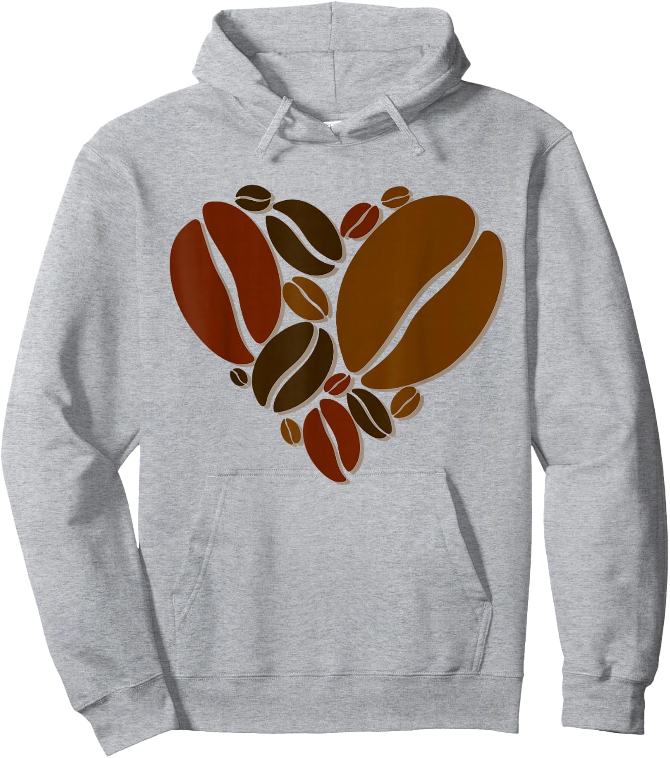 Aesthetic Coffee Bean Heart I Coffee Drinker I Coffee Hoodie - Hoodie | Ash
