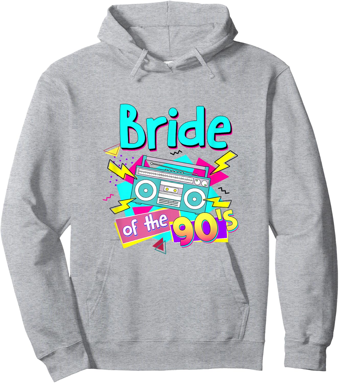 Bride Of The 90's Bridal 90s Theme Bachelorette Matching Hoodie - Hoodie | Ash
