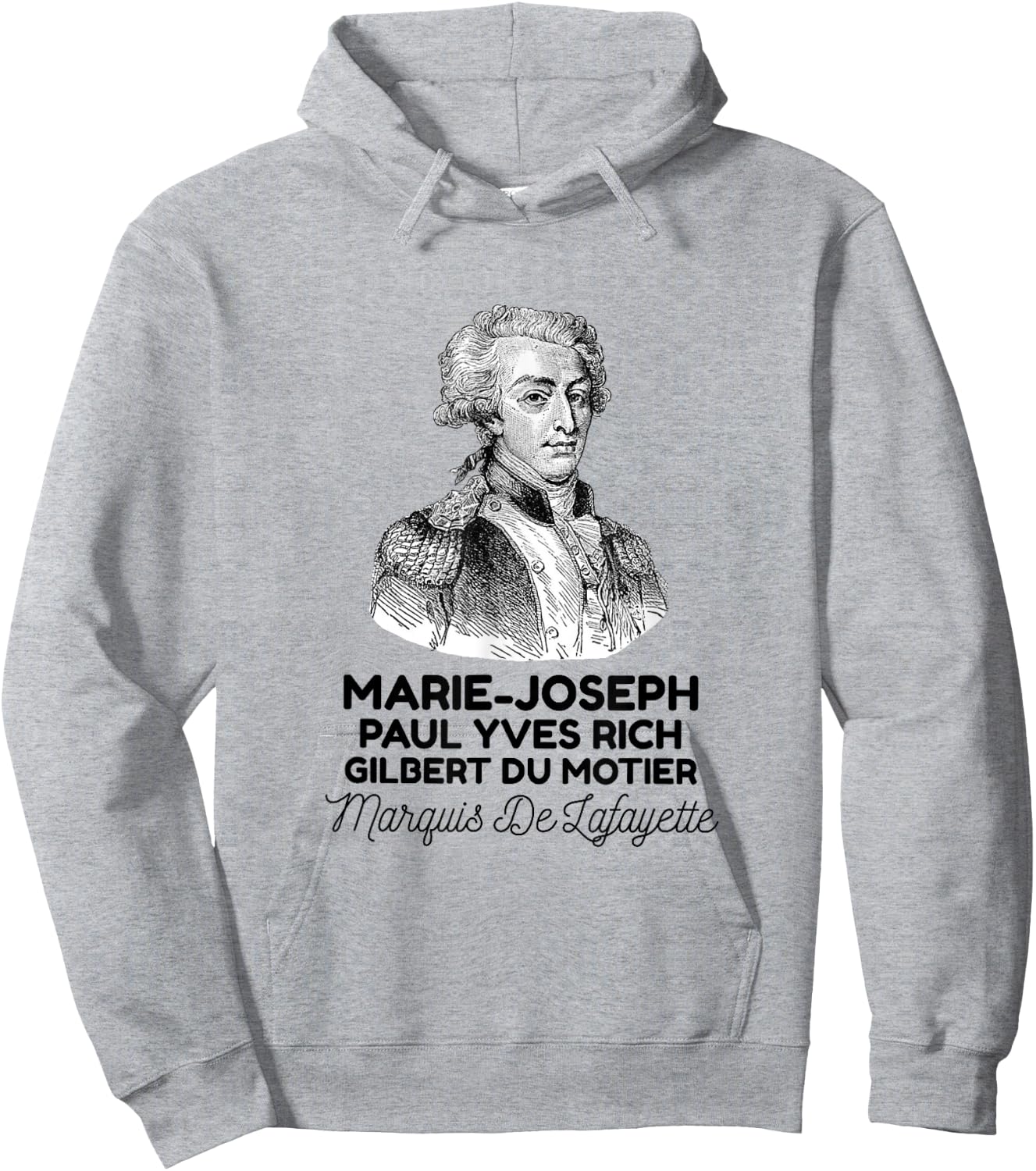 Marquis De Lafayette Hoodie - Hoodie | Ash