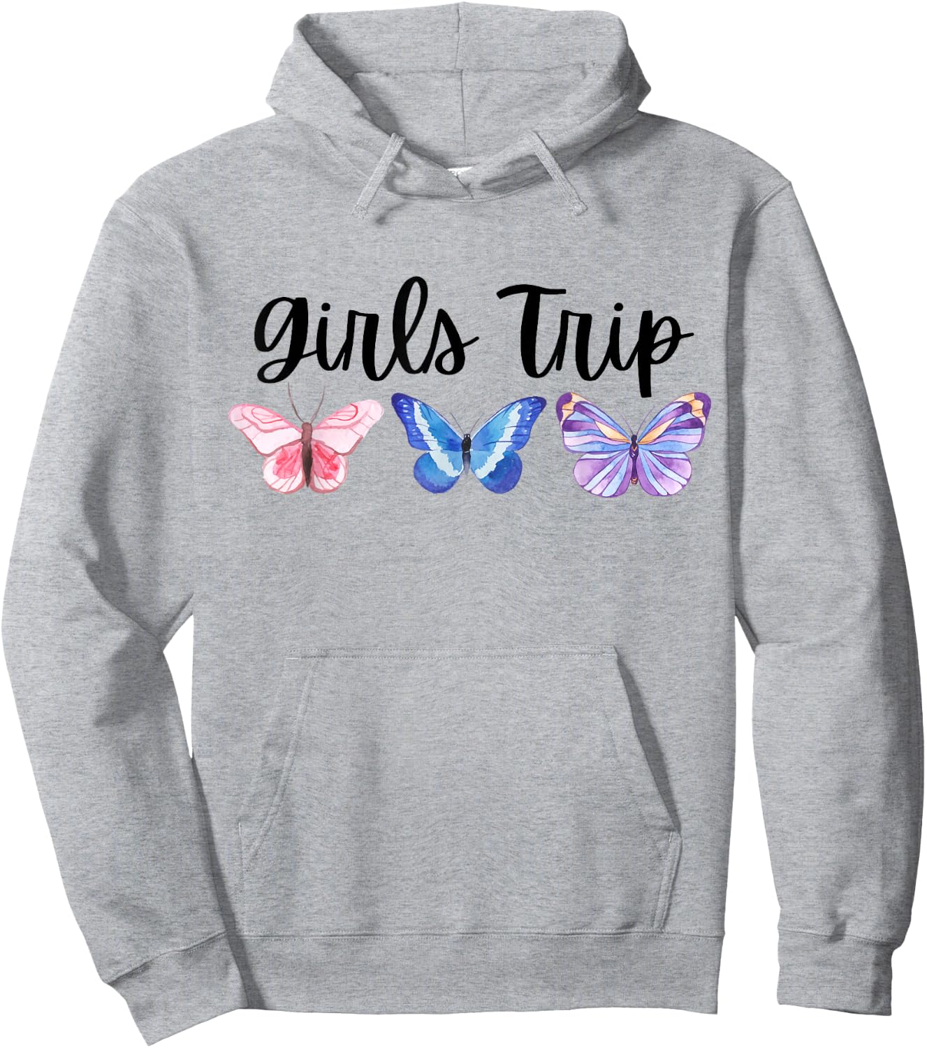 Girls Trip, Vacay Mode, Butterflies, Girls Weekend Trip Hoodie - Hoodie | Ash