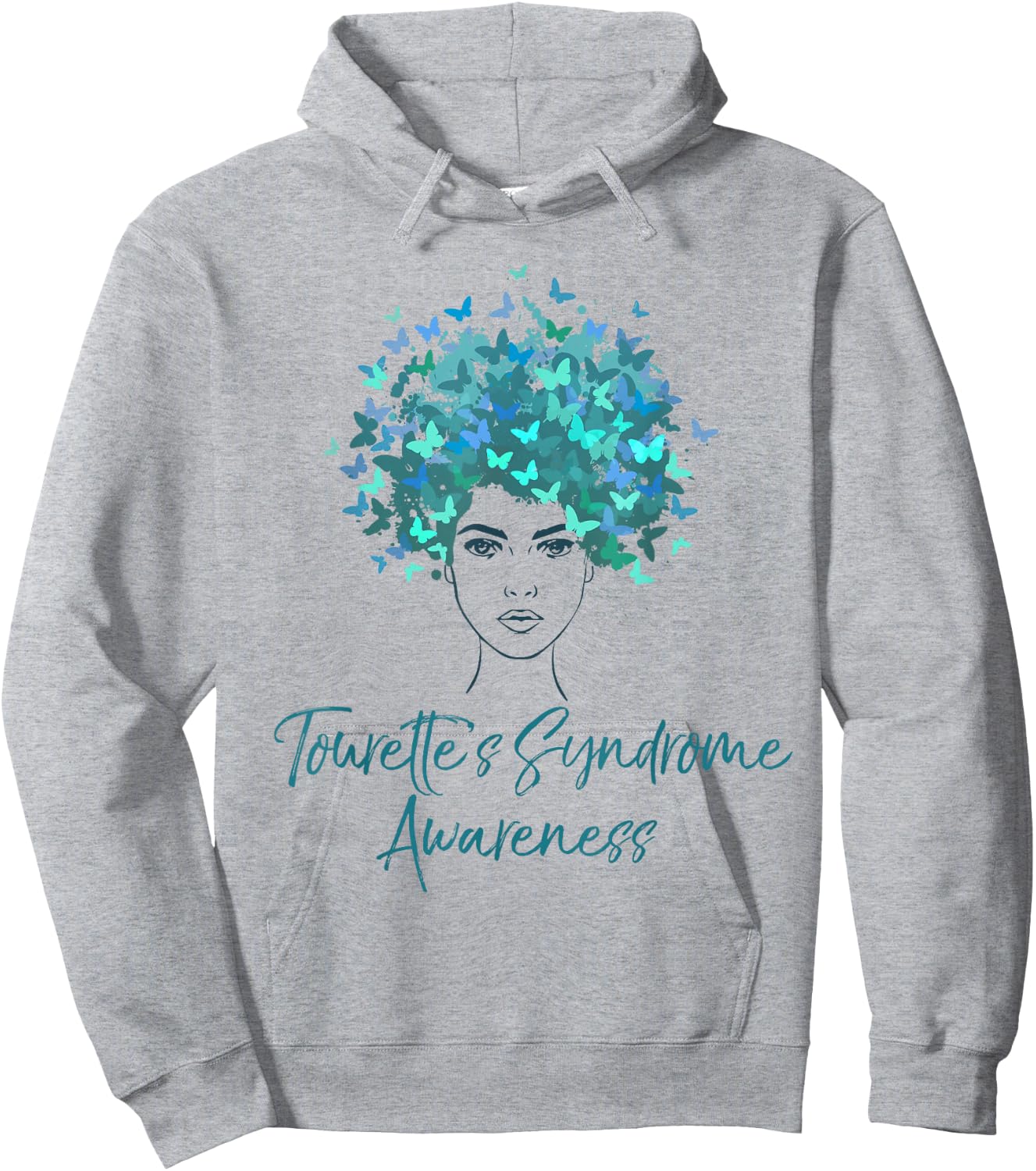 Tourette Syndrome Awareness Butterflies Gift Shirt Hoodie - Hoodie | Ash