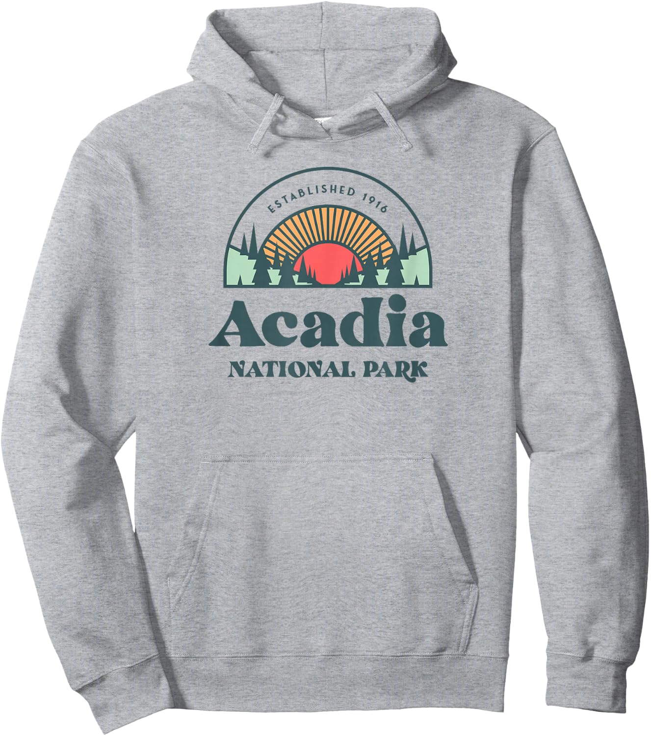 Family Vacation Shirt - Retro Acadia National Park Hoodie - Hoodie | Ash