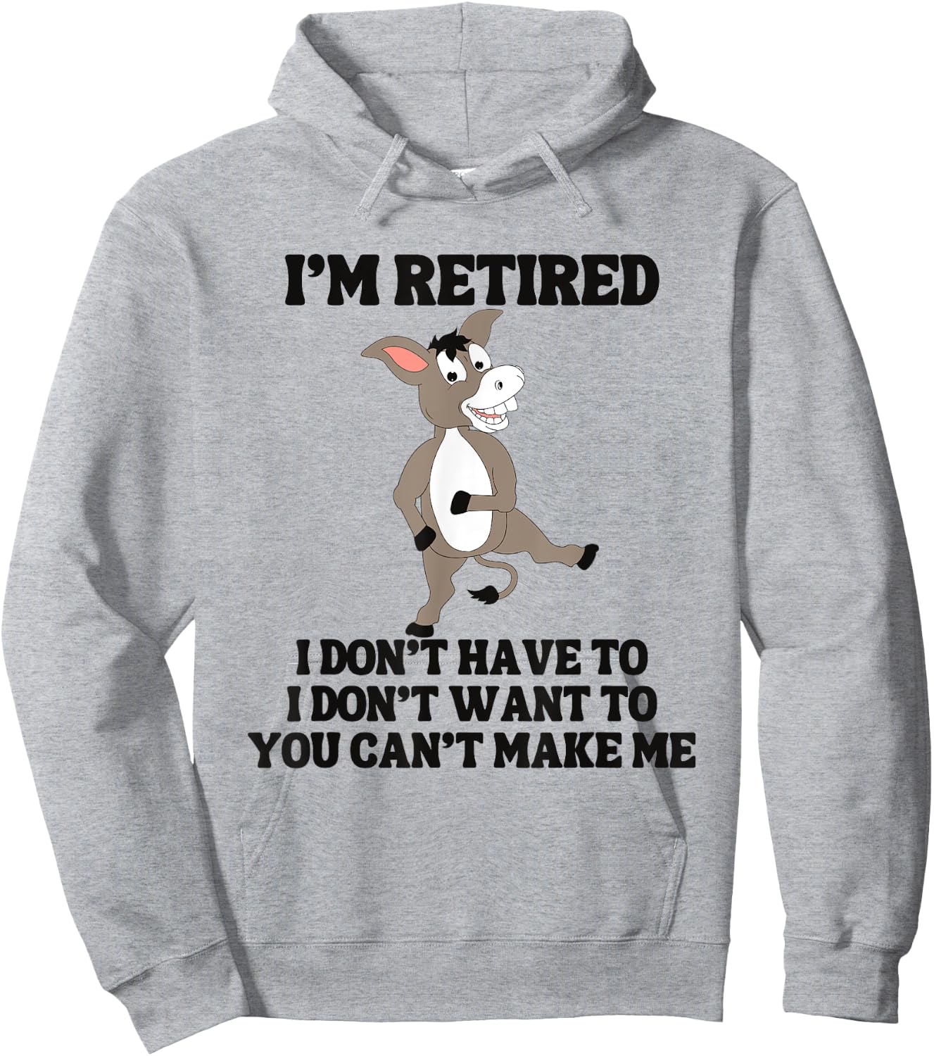 Funny Retired Dancing Donkey Retiring Hoodie - Hoodie | Ash