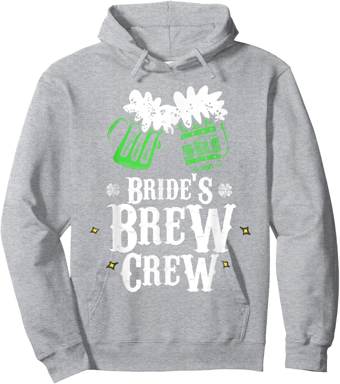 Bride's Brew Crew St Patricks Day Bachelorette Party Hoodie - Hoodie | Ash