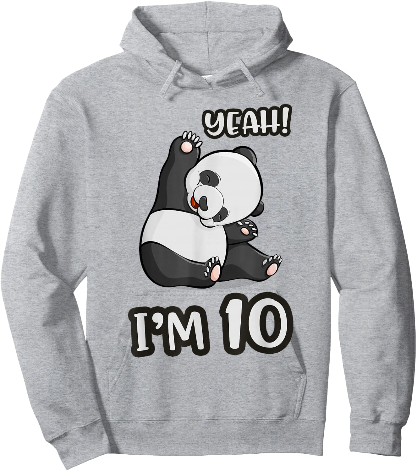 Panda 10th Birthday yeah im 10 Years old girl Gift Hoodie - Hoodie | Ash