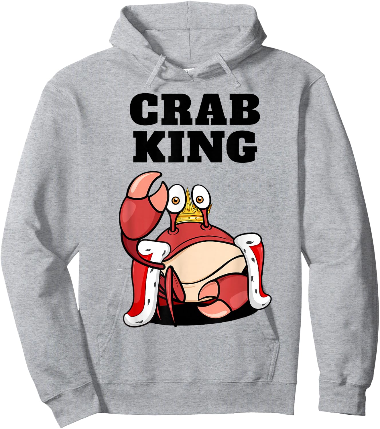 Crab Shirts for Boys | Crab King | Boys Crab Hoodie - Hoodie | Ash
