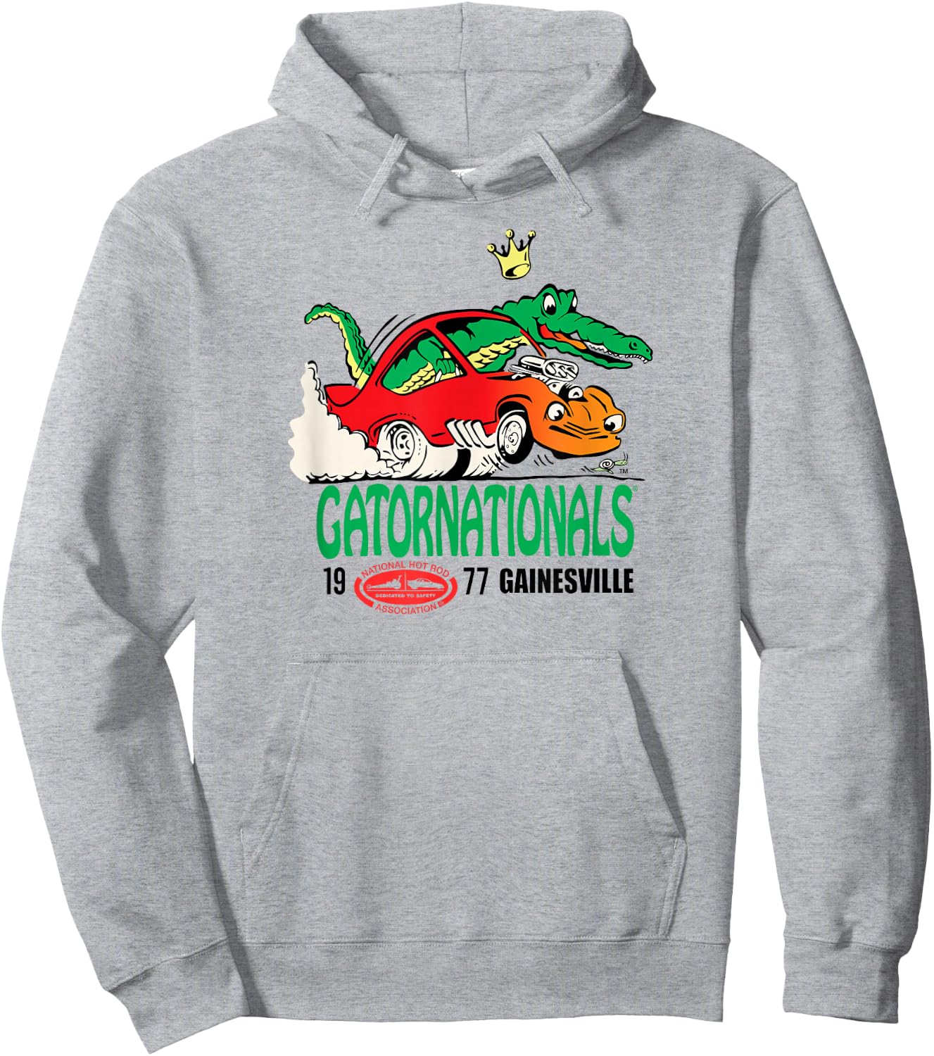 NHRA 1977 Gatornationals Hoodie - Hoodie | Ash