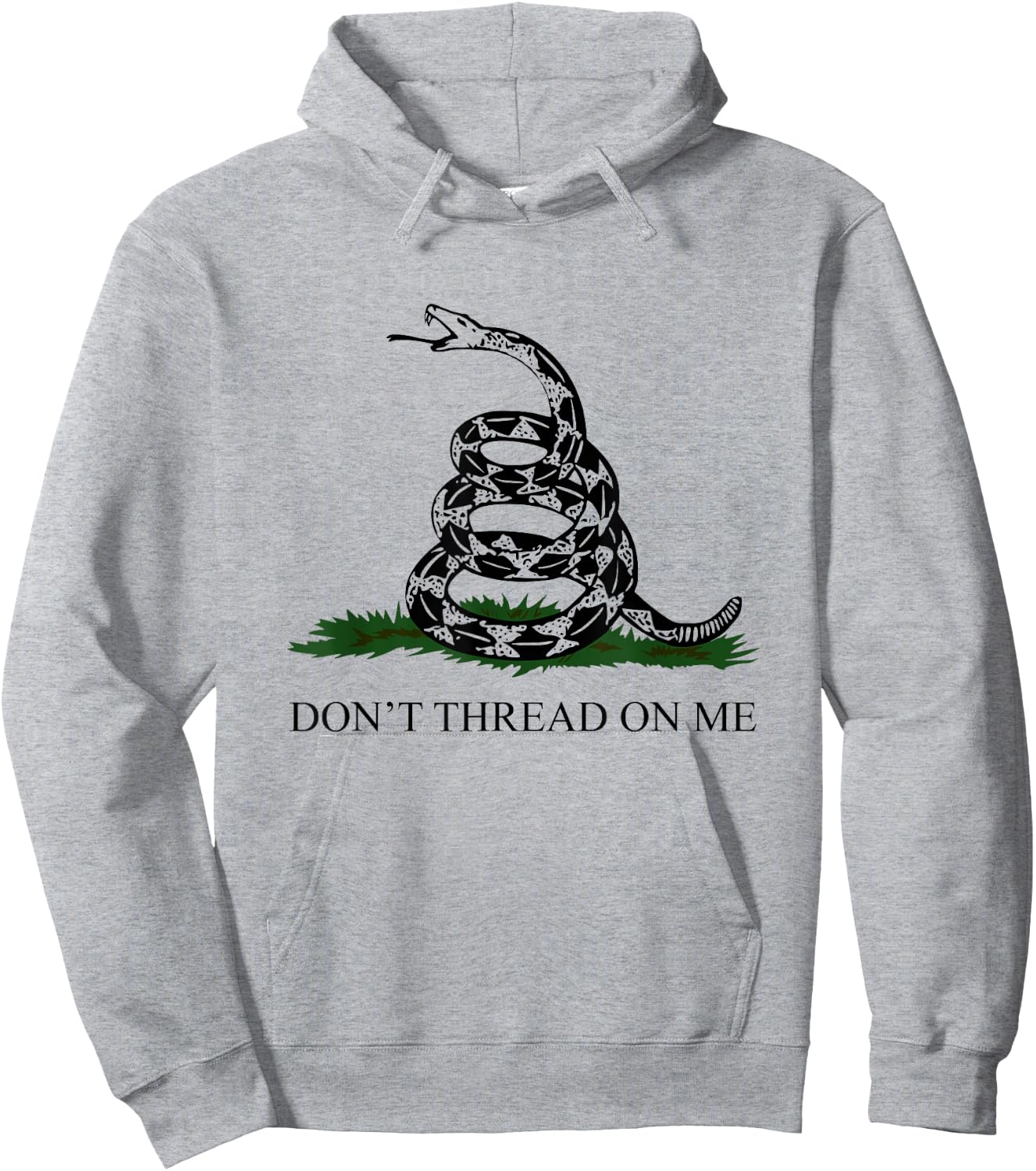 American Patriot's Timber Rattlesnake Gadsden Flag Hoodie - Hoodie | Ash