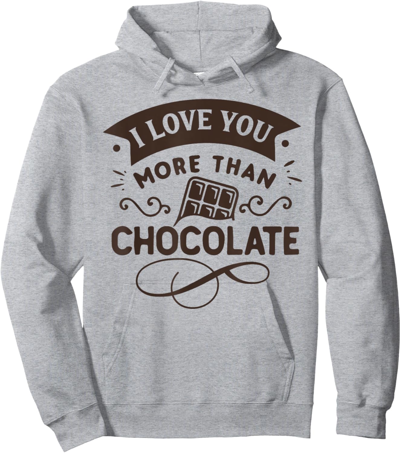 I Love You More Than Chocolate Funny Easter Hoodie - Hoodie | Ash