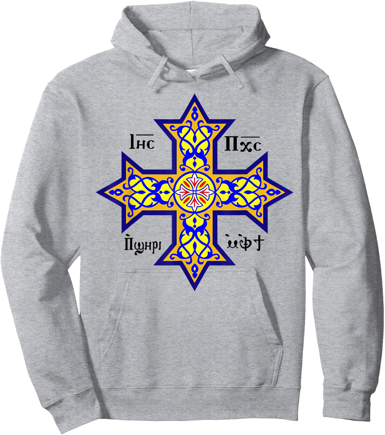 Coptic Cross Hoodie - Hoodie | Ash