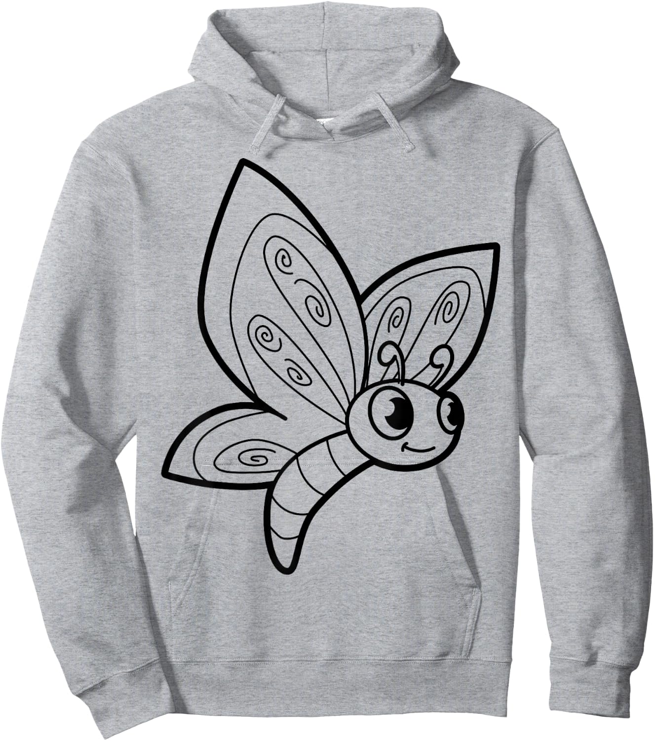 Cute butterfly to paint and color in for children Hoodie - Hoodie | Ash