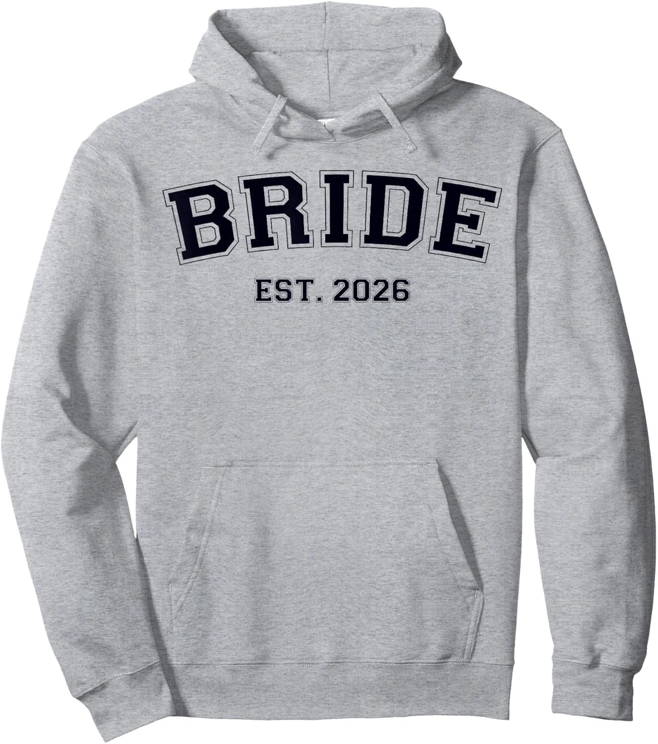 Bride Est. 2026 Fiancée Mrs. Wife Bachelorette Party Wedding Hoodie - Hoodie | Ash
