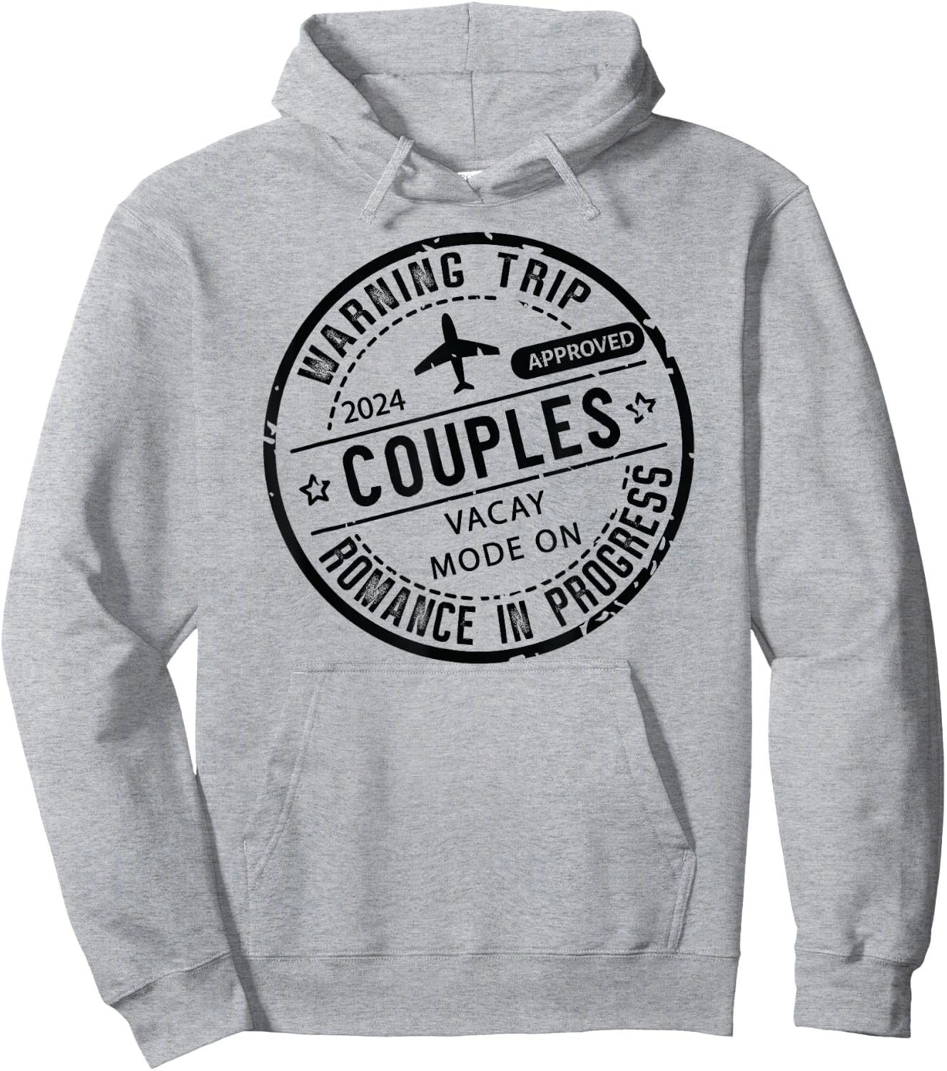 2024 couples Trip in Progress of Romantic Baecation Matching Hoodie - Hoodie | Ash