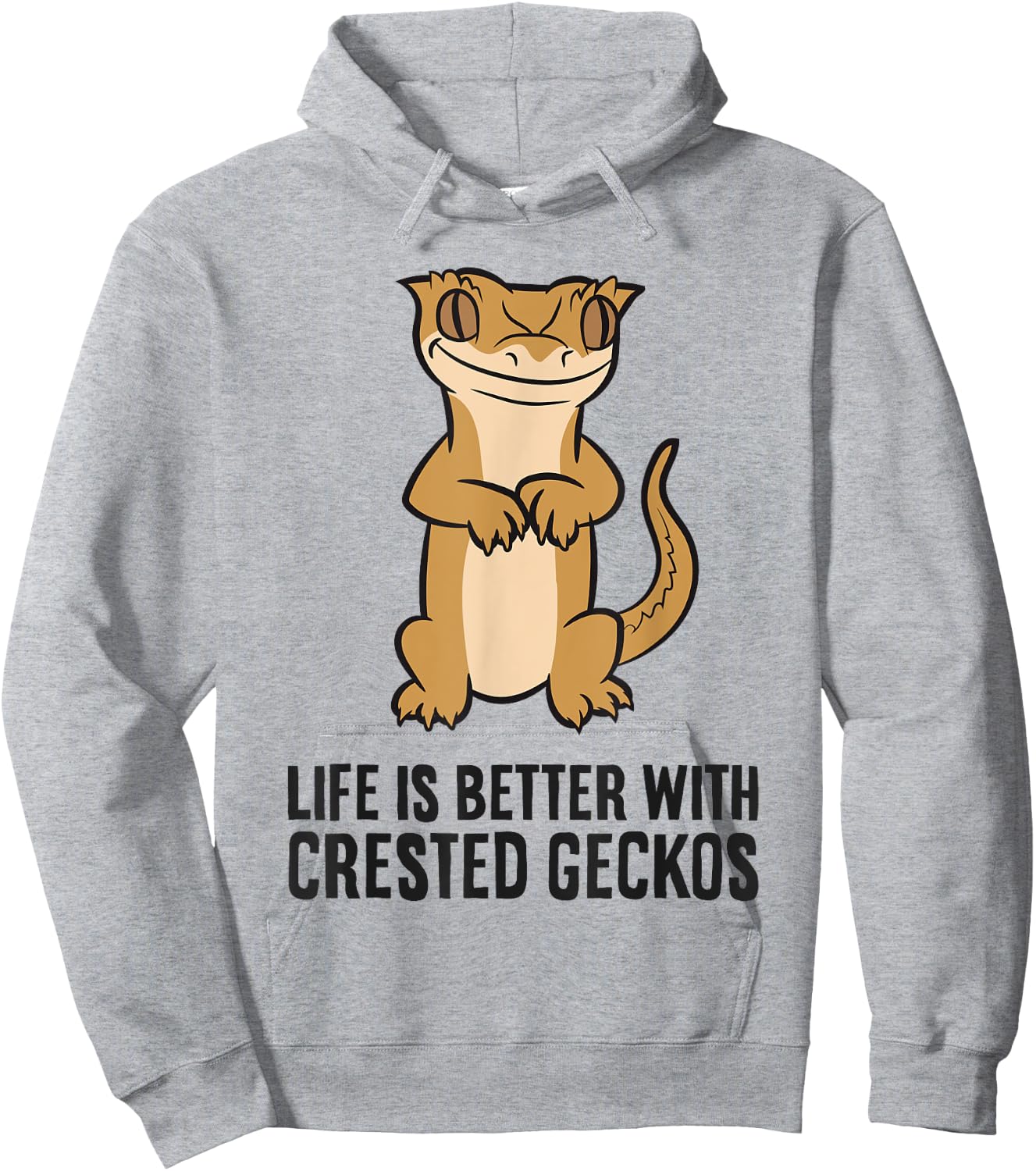 Crested Gecko Pet Life Is Better With Crested Geckos Hoodie - Hoodie | Ash
