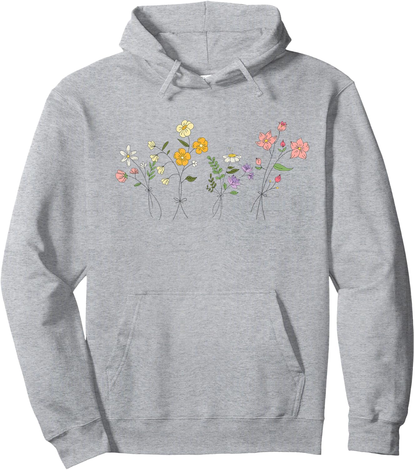 Vintage Inspired Botanical Flower Gardener Naturalist Flower Hoodie - Hoodie | Ash
