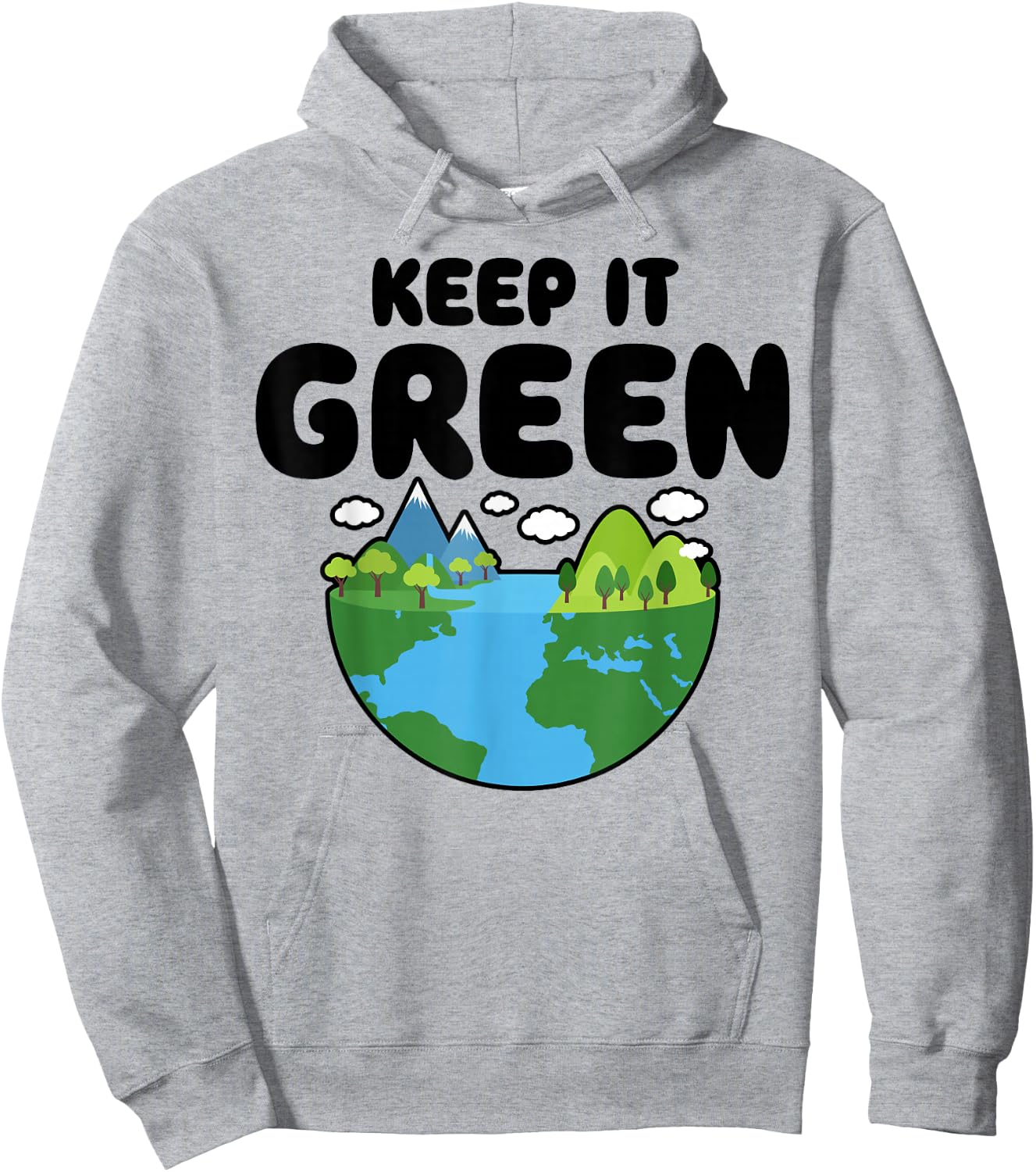 Keep It Green Earth Day Planet Environmental Awareness Retro Hoodie - Hoodie | Ash