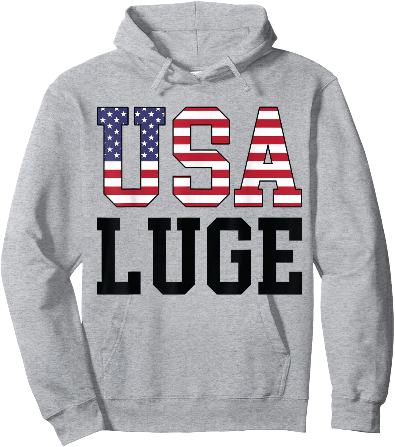 USA Flag Luge Rider - American USA Luge Hoodie - Hoodie | Ash