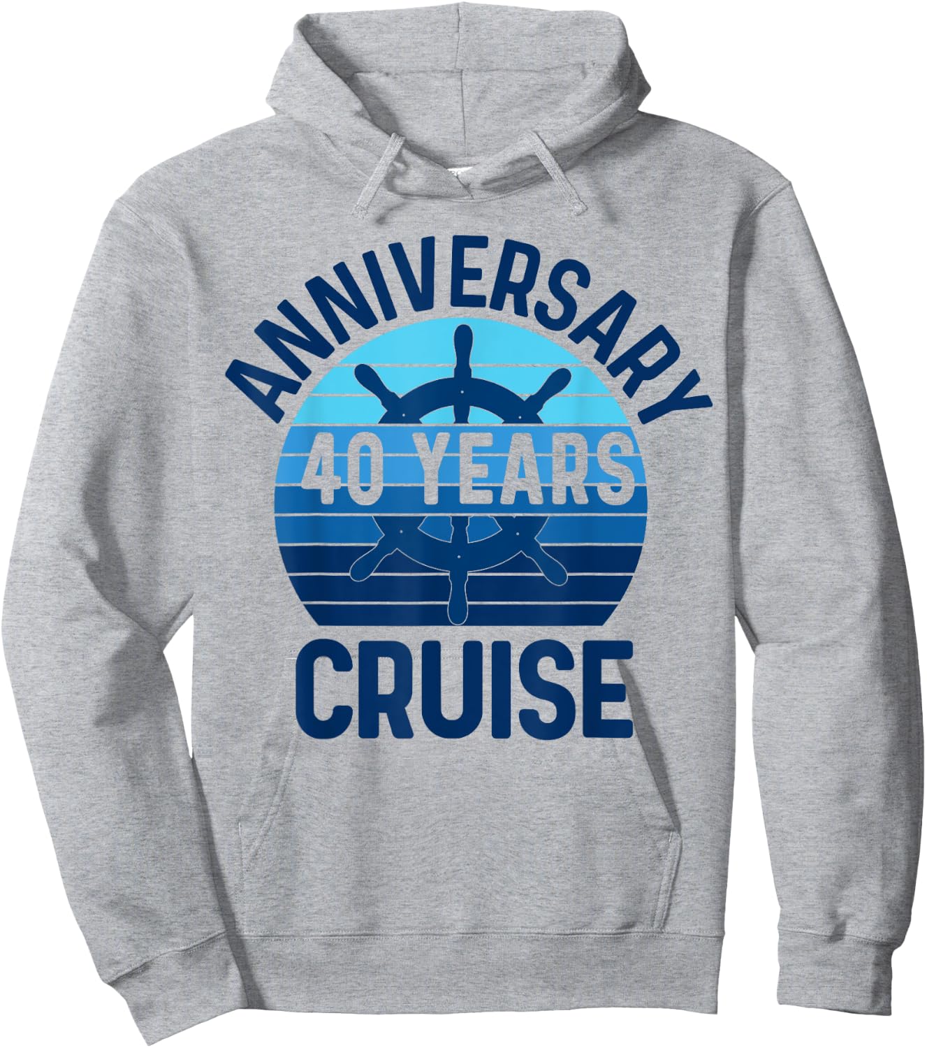 40th Wedding Anniversary Cruise 40 Years Couples Vacation Hoodie - Hoodie | Ash