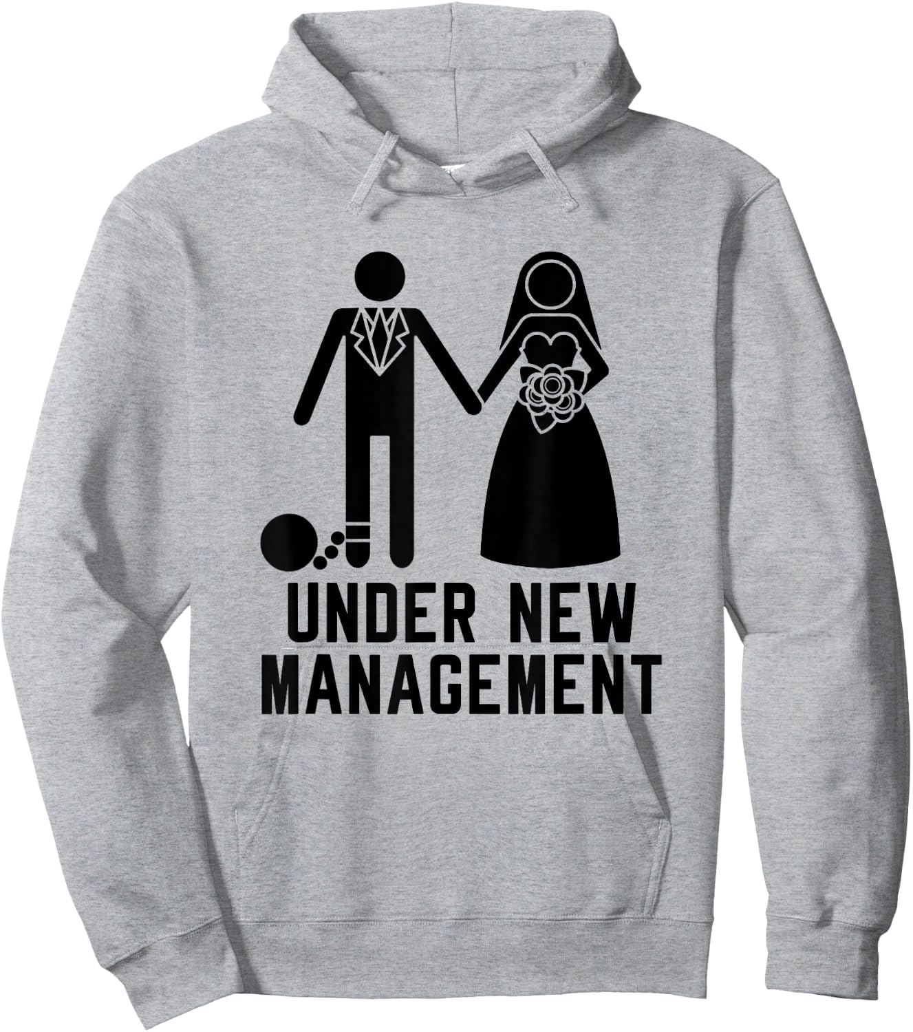Under New Management, Bachelor Party, Wedding, Men, Funny Hoodie - Hoodie | Ash