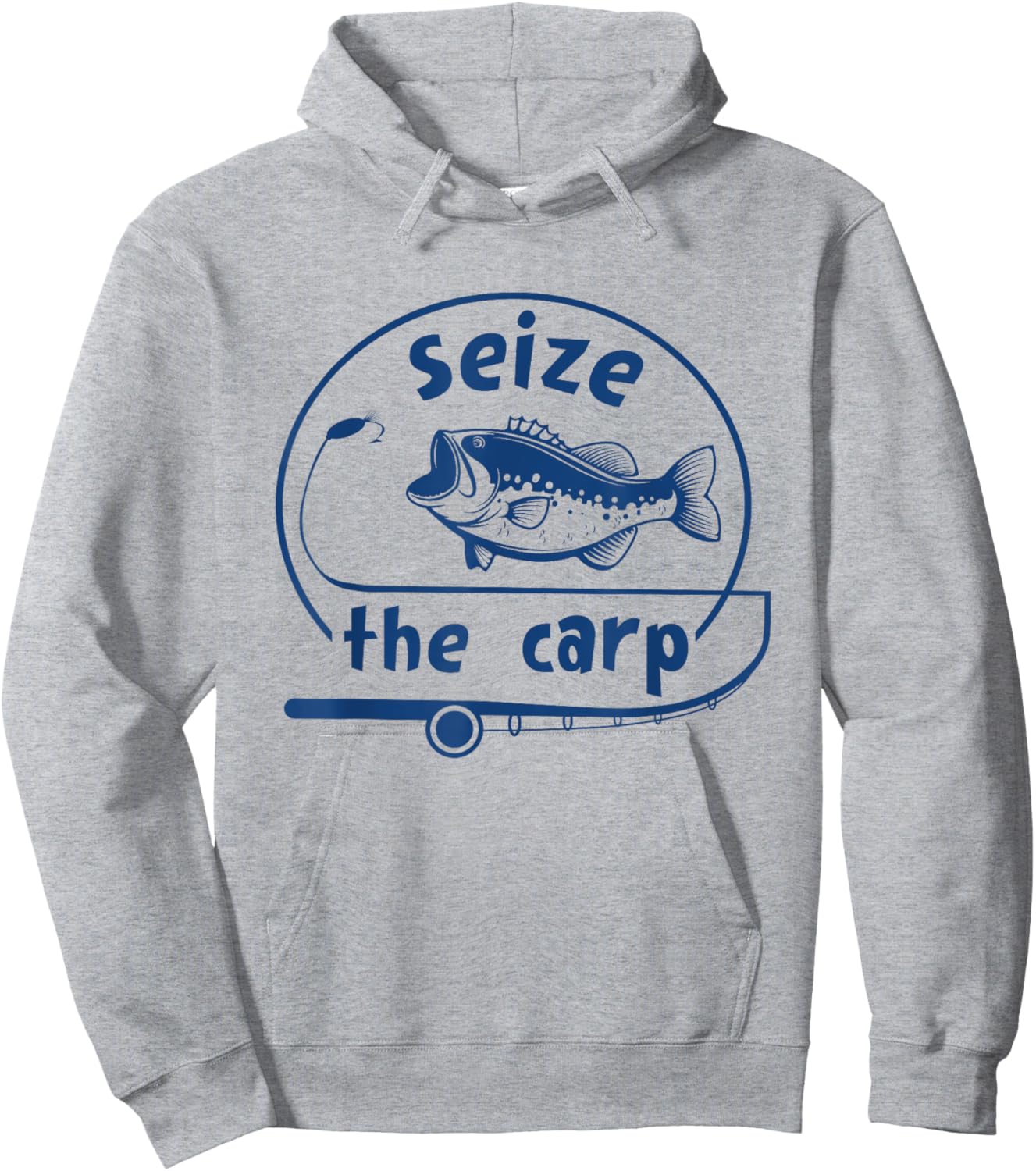 Fishing - Seize The Carp - Funny Fish lover Hoodie - Hoodie | Ash