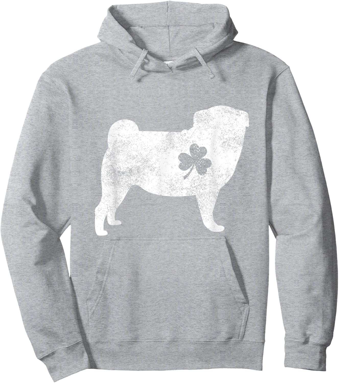 Pug Irish Clover St Patrick's Day Dog Lover Gifts Men Women Kids Hoodie - Hoodie | Ash