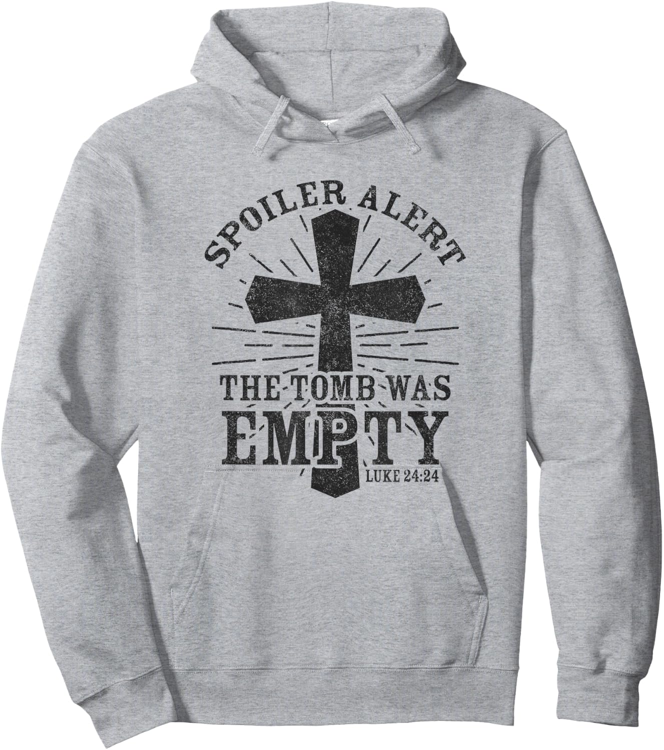 Spoiler Alert The Tomb Was Empty Shirt Easter Jesus Cross Hoodie - Hoodie | Ash