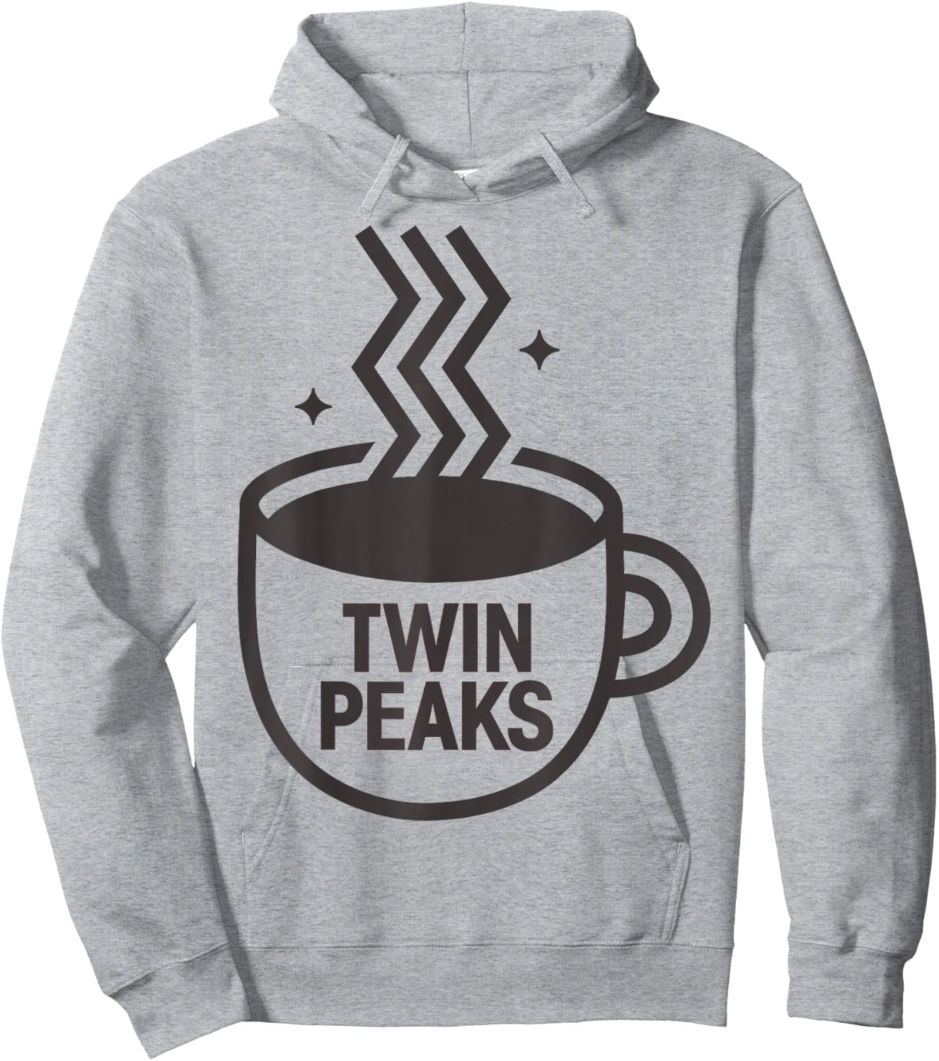 Twin Peaks Lodge Cup Of Coffee Graphic Hoodie - Hoodie | Ash