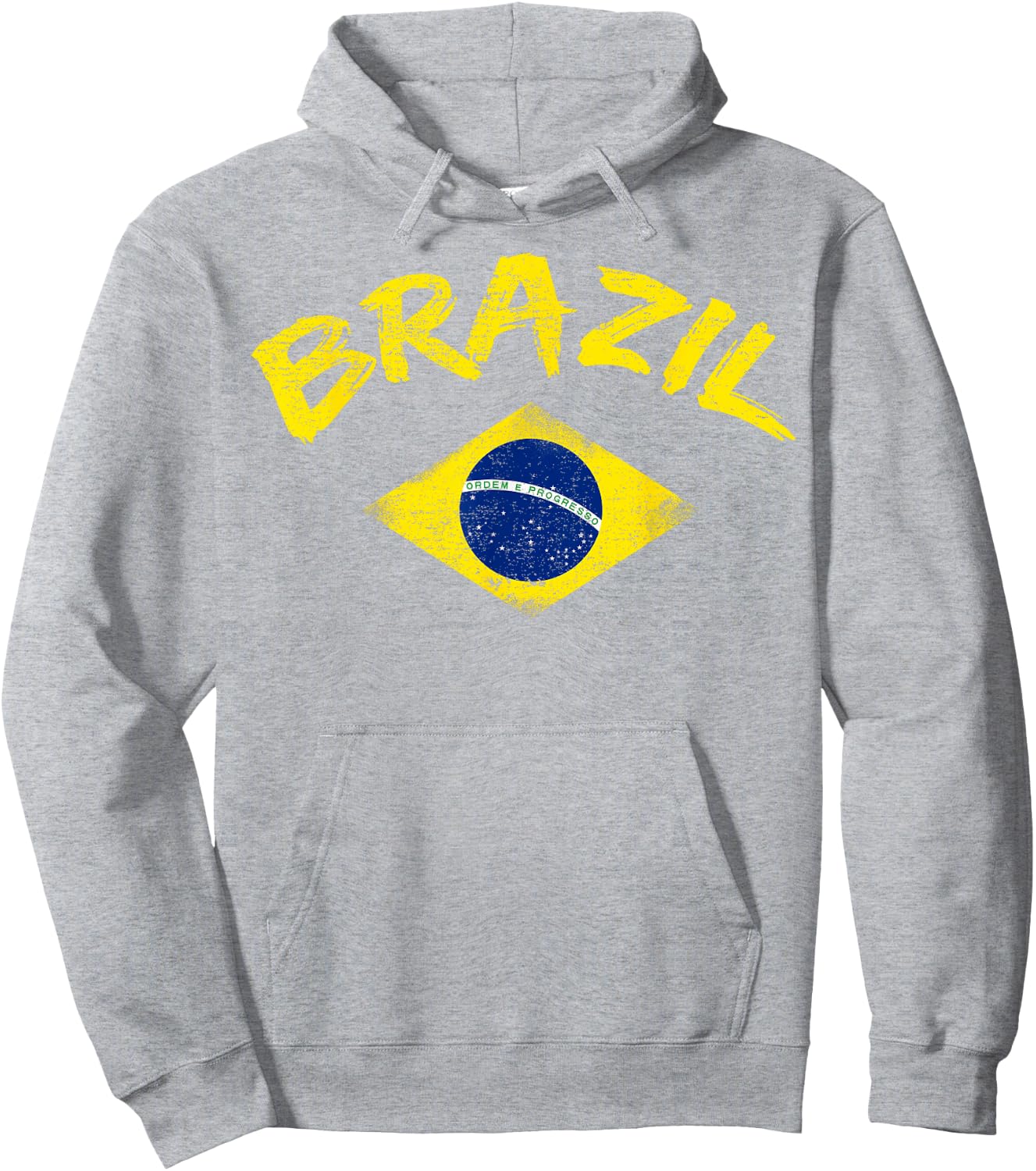 Brasil Brazilian national flag Soccer Jersey Football Hoodie - Hoodie | Ash