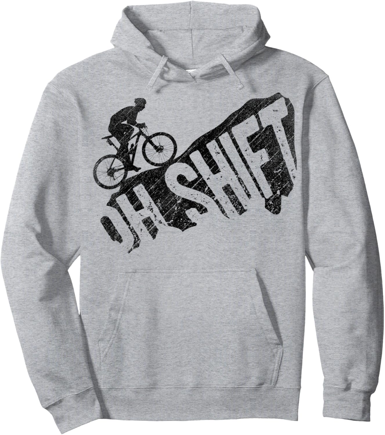 Oh Shift Mountain Biking Bicycle Bike Rider Cyclist Funny Hoodie - Hoodie | Ash