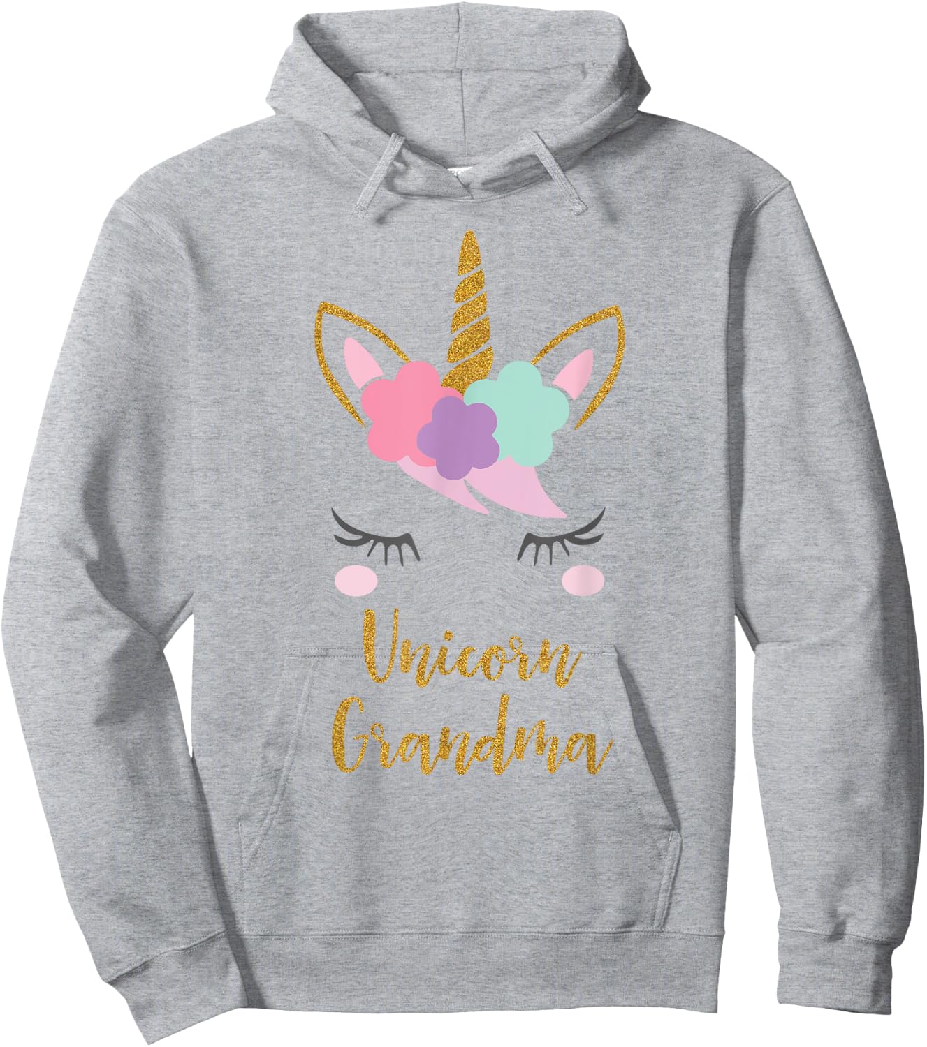 Unicorn Grandma Shirt, Grandma of the Birthday Girl Gift Hoodie - Hoodie | Ash