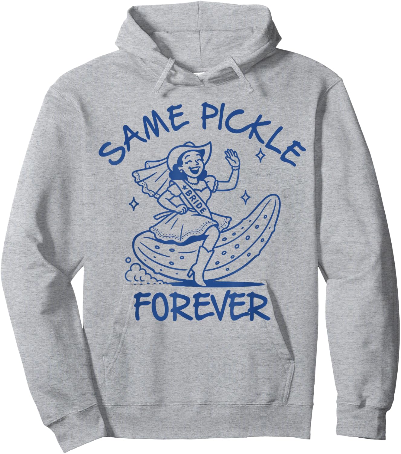 Bride to Be Bridal Bachelorette Party Same Pickle Forever Hoodie - Hoodie | Ash