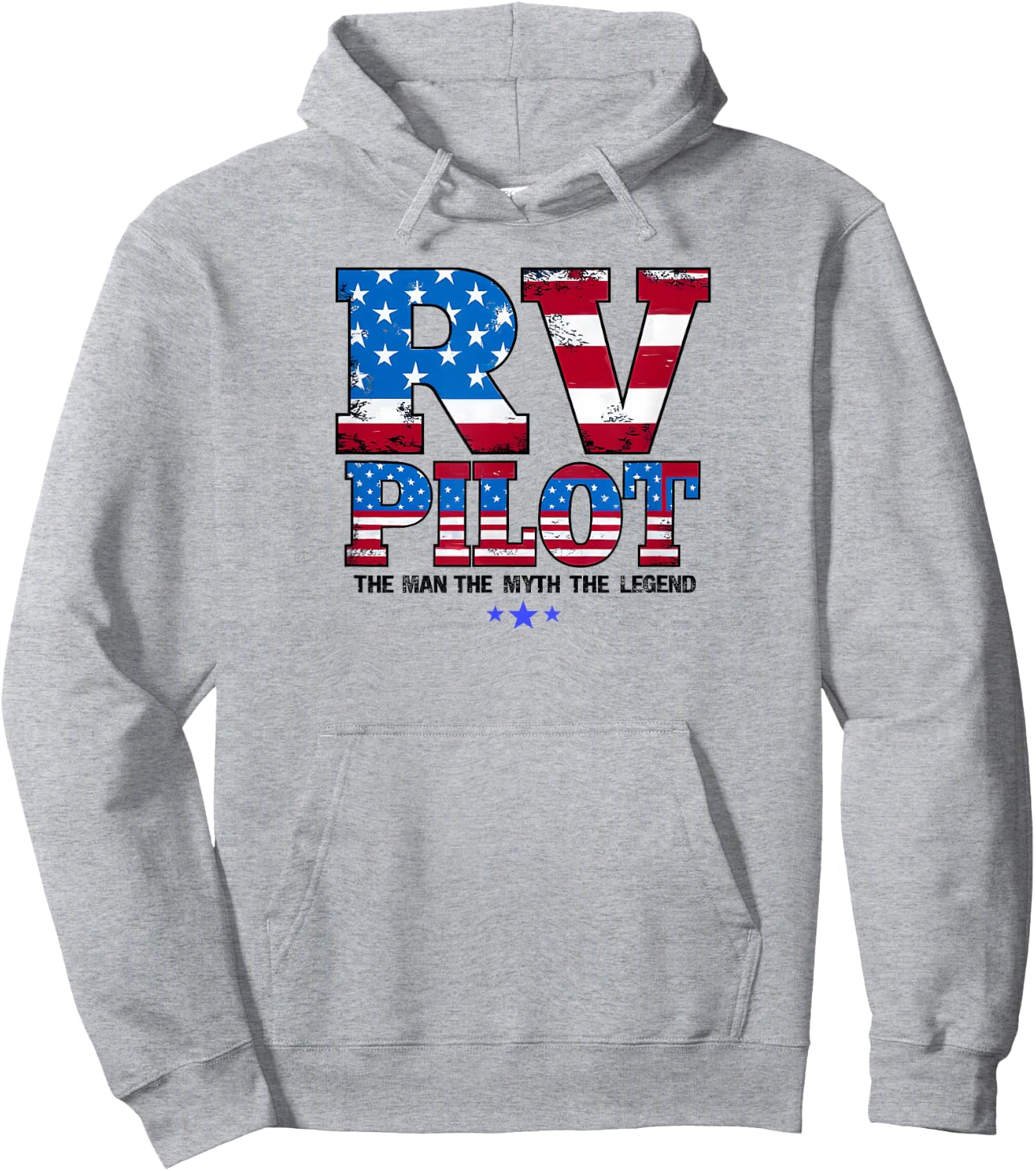 Patriotic RV Pilot | American Flag RV Driver Gift Hoodie - Hoodie | Ash