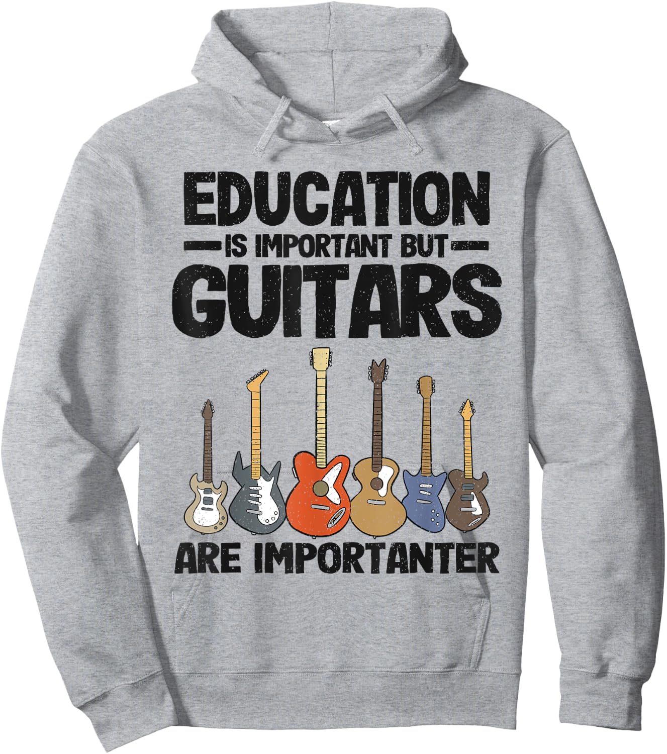Education Is Important But Guitars Are Importanter Guitar Hoodie - Hoodie | Ash