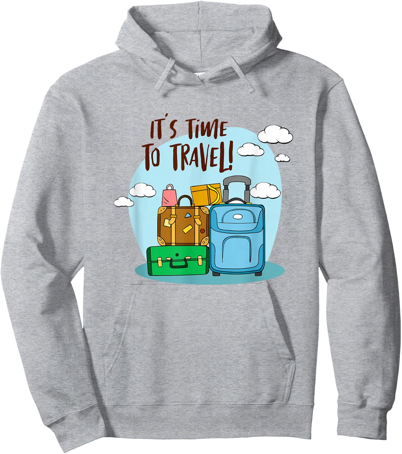 It's Time To Travel Girls Trip Traveler Traveling Adventure Hoodie - Hoodie | Ash