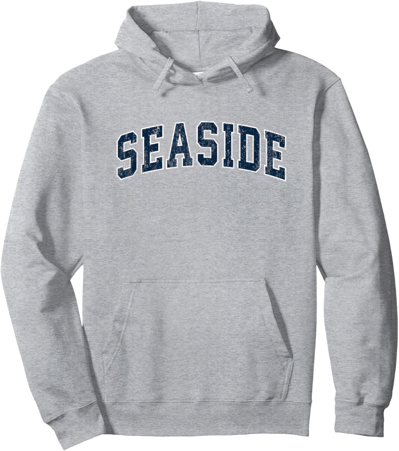Seaside California CA Vintage Sports Design Navy Design Hoodie - Hoodie | Ash